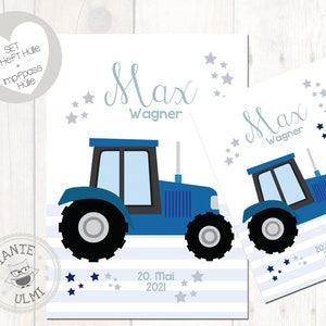Funda para U-book - Funda para certificado de vacunación - Funda para pasaporte - Opciones seleccionables "Tractor"