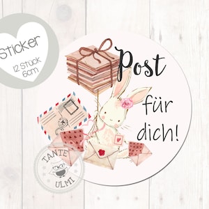 Sticker "Mail voor jou!"  12 stuks 6 cm