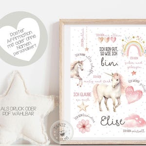 Affiche d'affirmation imprimée pour chambre d'enfant, impression personnalisée ou PDF, amour de soi, courage, cadeau