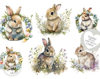 Iron-on picture cute bunnies