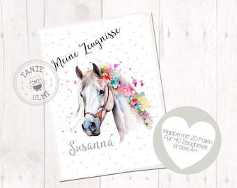 Certificate folder or inlay selectable personalized with name