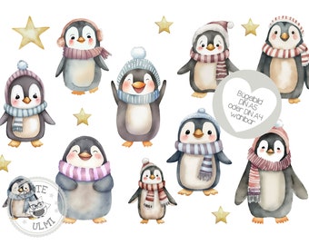 Iron-on picture penguins