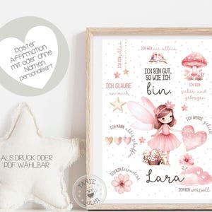 Affiche d'affirmation imprimée pour chambre d'enfant, impression personnalisée ou PDF, amour de soi, courage, cadeau