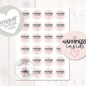 Sticker Geluk binnen 24 stuks 4 cm