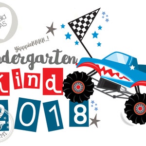 Bügelbild Schulkind Kindergartenkind 2025 mit Wunschname Schule Einschulung Kindergarten Kita Geschenk Schultüte T-Shirt