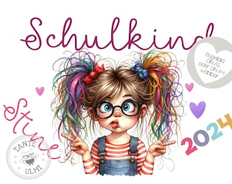 Iron-on transfer for schoolchild/kindergartenchild 2026 with personalized name, school enrollment, kindergarten, daycare, gift, school cone, T-shirt