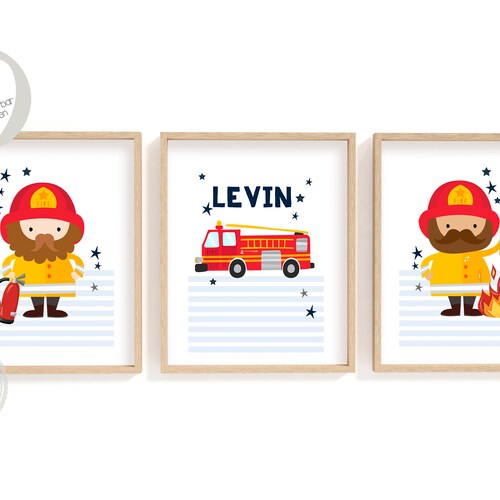 Firetruck Print Fire Truck Printable Fire Truck Decor | Etsy