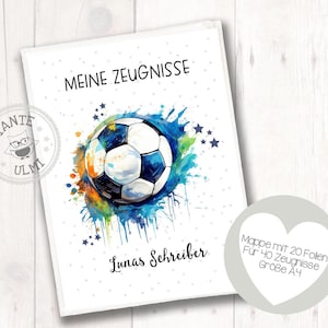 Zeugnismappe oder Inlay wählbar mit Namen personalisiert