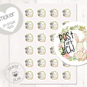 Sticker "Post for you" 24 stuks 4 cm