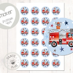 Pegatina "Cuerpo de Bomberos" 24 piezas 4 cm