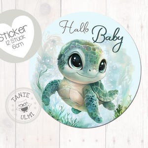 Adesivo Hello Baby 12 pezzi 6 cm