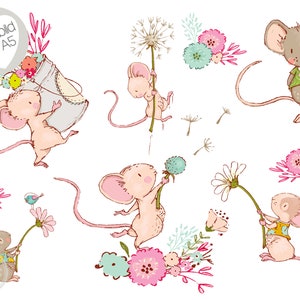 Iron-on picture "Sweet Mice"