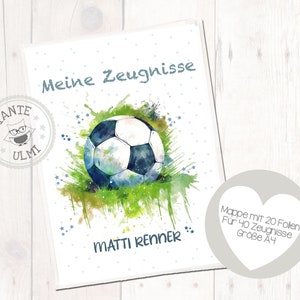 Zeugnismappe oder Inlay wählbar mit Namen personalisiert