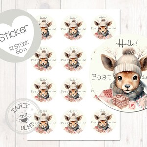 Stickerpost is er 12 stuks 6 cm