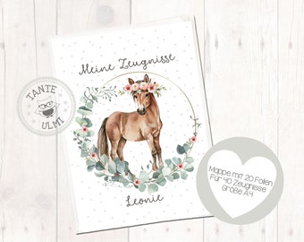 Certificate folder or inlay selectable personalized with name
