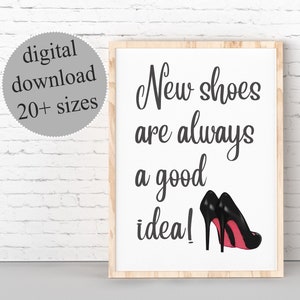 Red Bottom Heels Fashion Print: Louboutin Quote, Girl Room Decor (Digital Download)