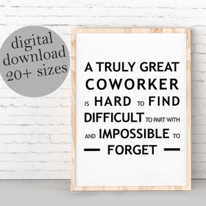 Coworker Leaving Gift Printable Wall Art (Digital Download)