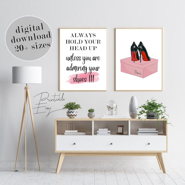 Black High Heel Wall Art Etsy