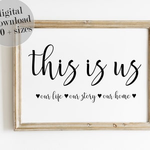 This Is Us PRINTABLE, This Is Us Sign, This Is Us Print, Family Sign, Housewarming Gift, Anniversary Gift, PRINTABLE Wall Art