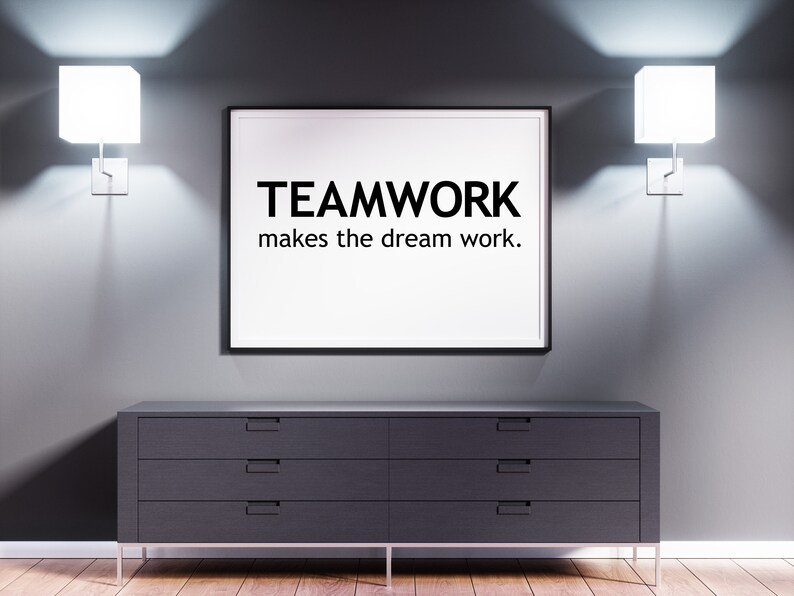 Teamwerk maakt The Dream Work Quote Business Quotes | Etsy