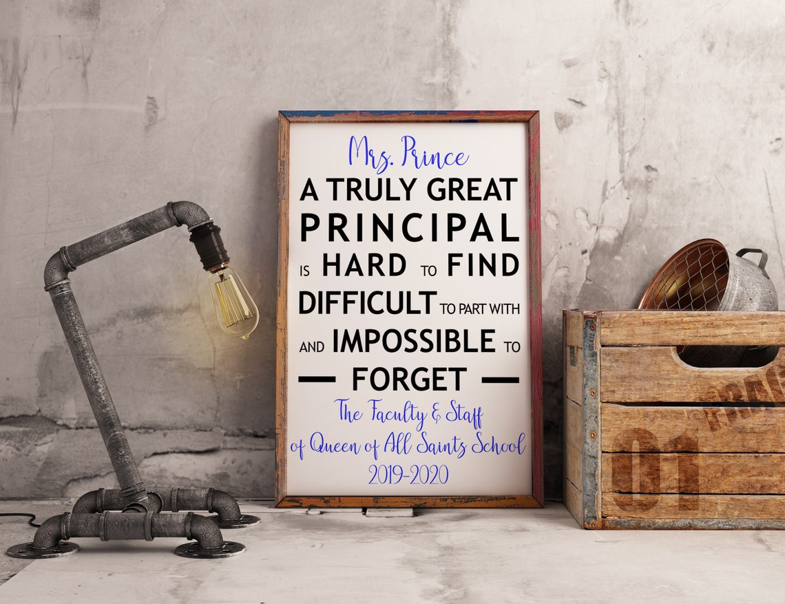 Gift for Principal PERSONALIZED Principal Gift A Truly Great Etsy