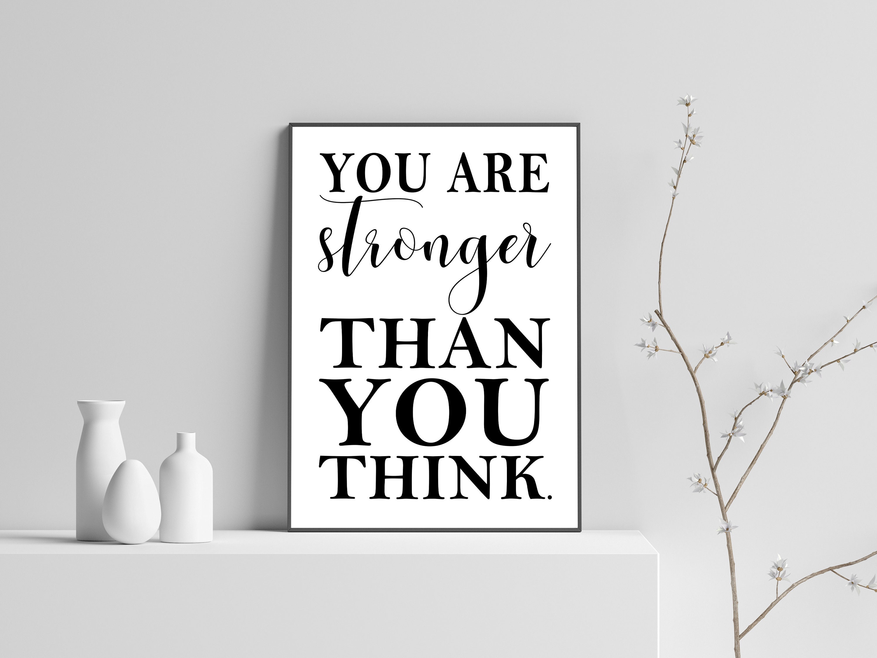 Du Bist Stärker Als Du Denkst Spruch www.etsy.com