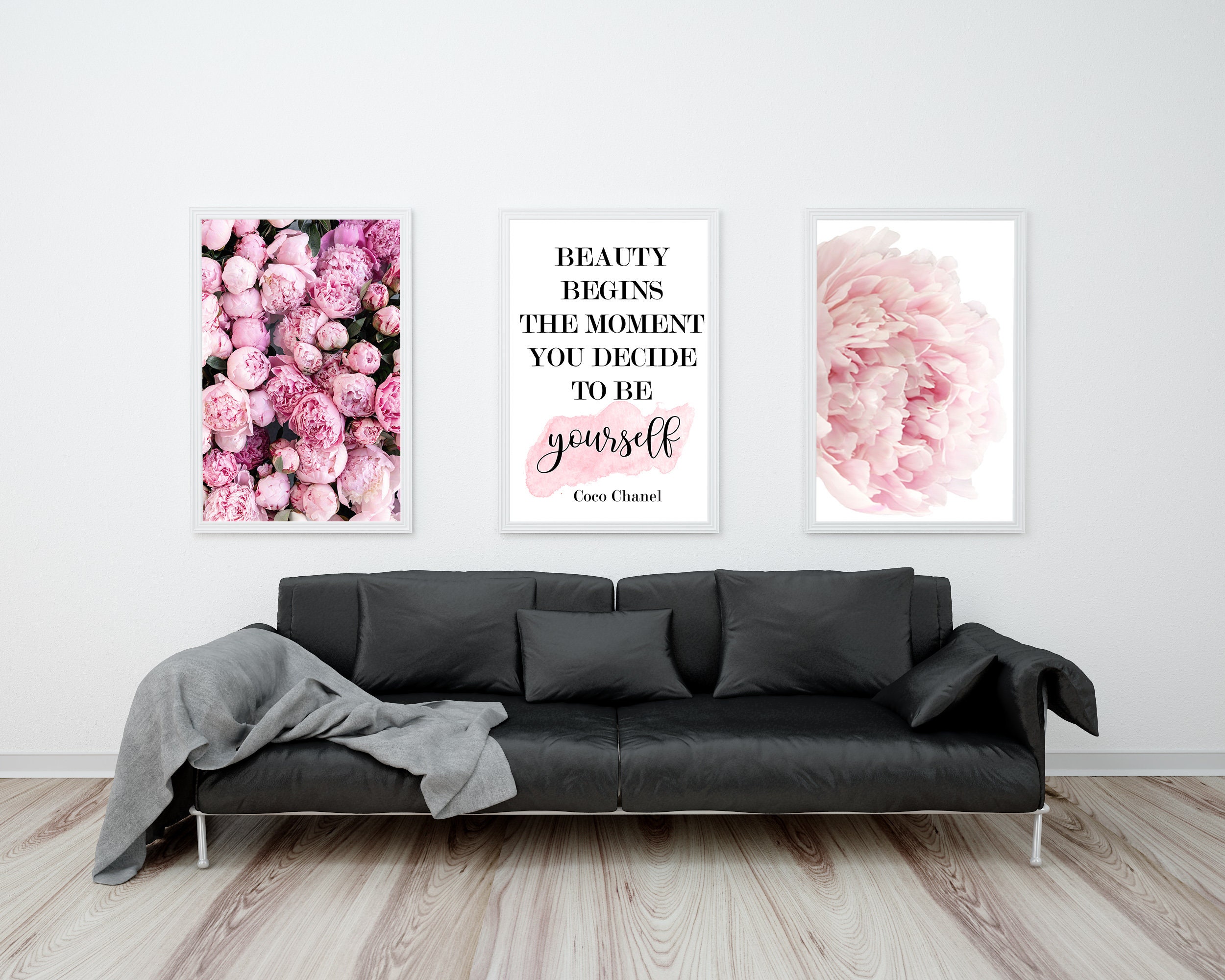 Set of 3 Coco Canvas Prints  Fashion Quote Wall Art – TemproDesign