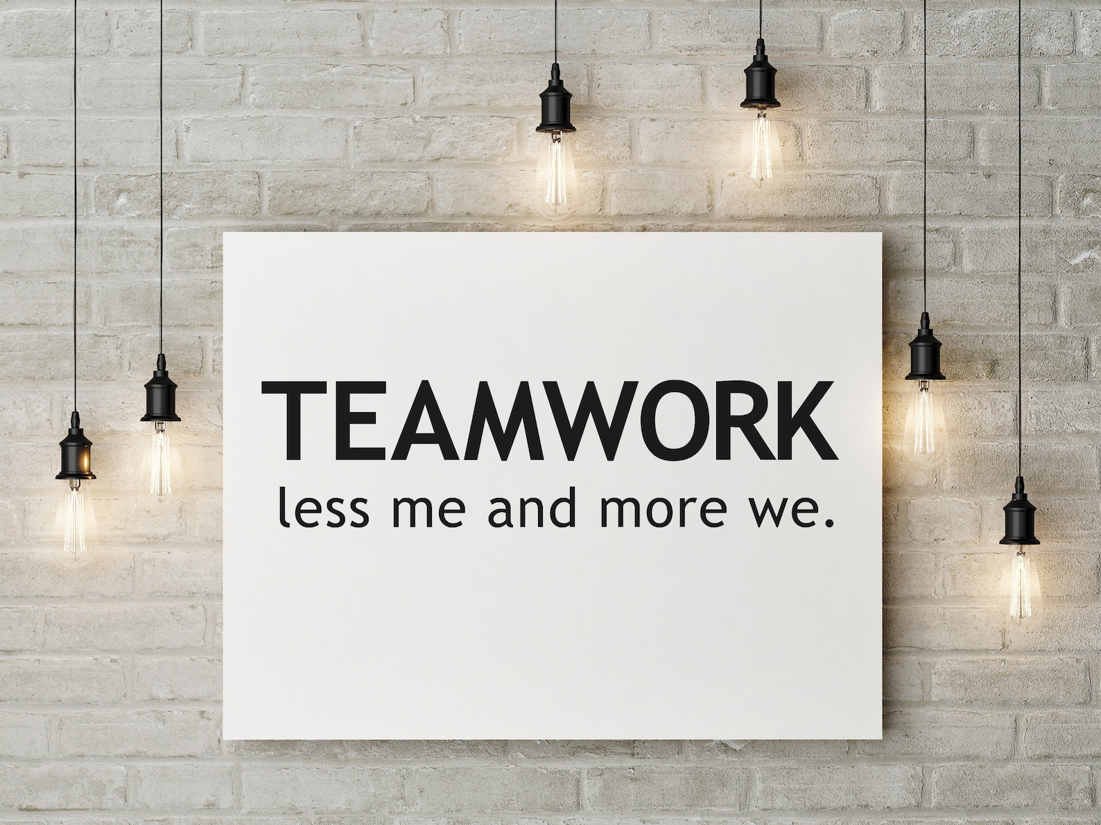 Teamwork Zitat Business Zitate TEAMWORK Less Me And More We Etsy.de
