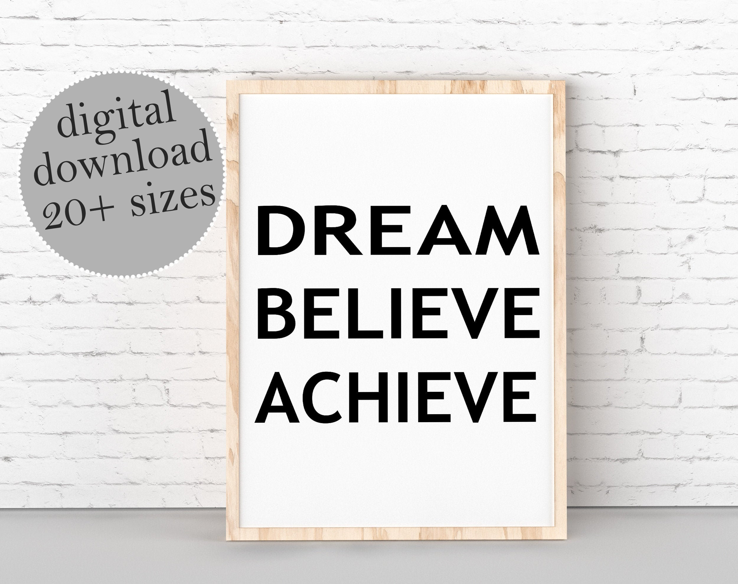 Inspirational Quotes for Office Desk Accessories Dream Etsy