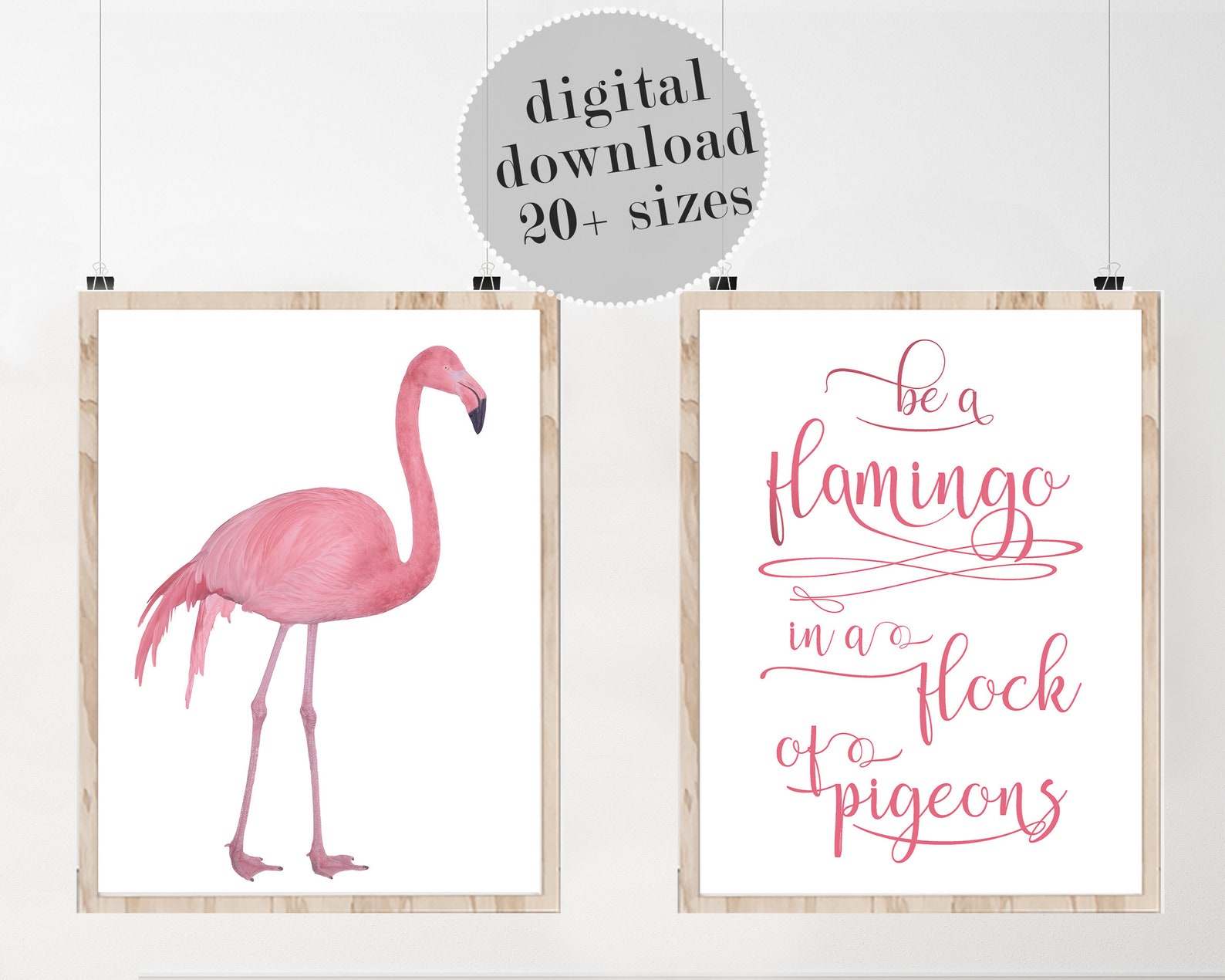 Be A Flamingo In A Flock Of Pigeons Inspirierende Zitate Etsy.de
