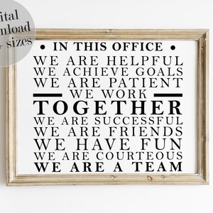 Teamwork Office Sign: Inspirational Quote Printable (Digital Download)