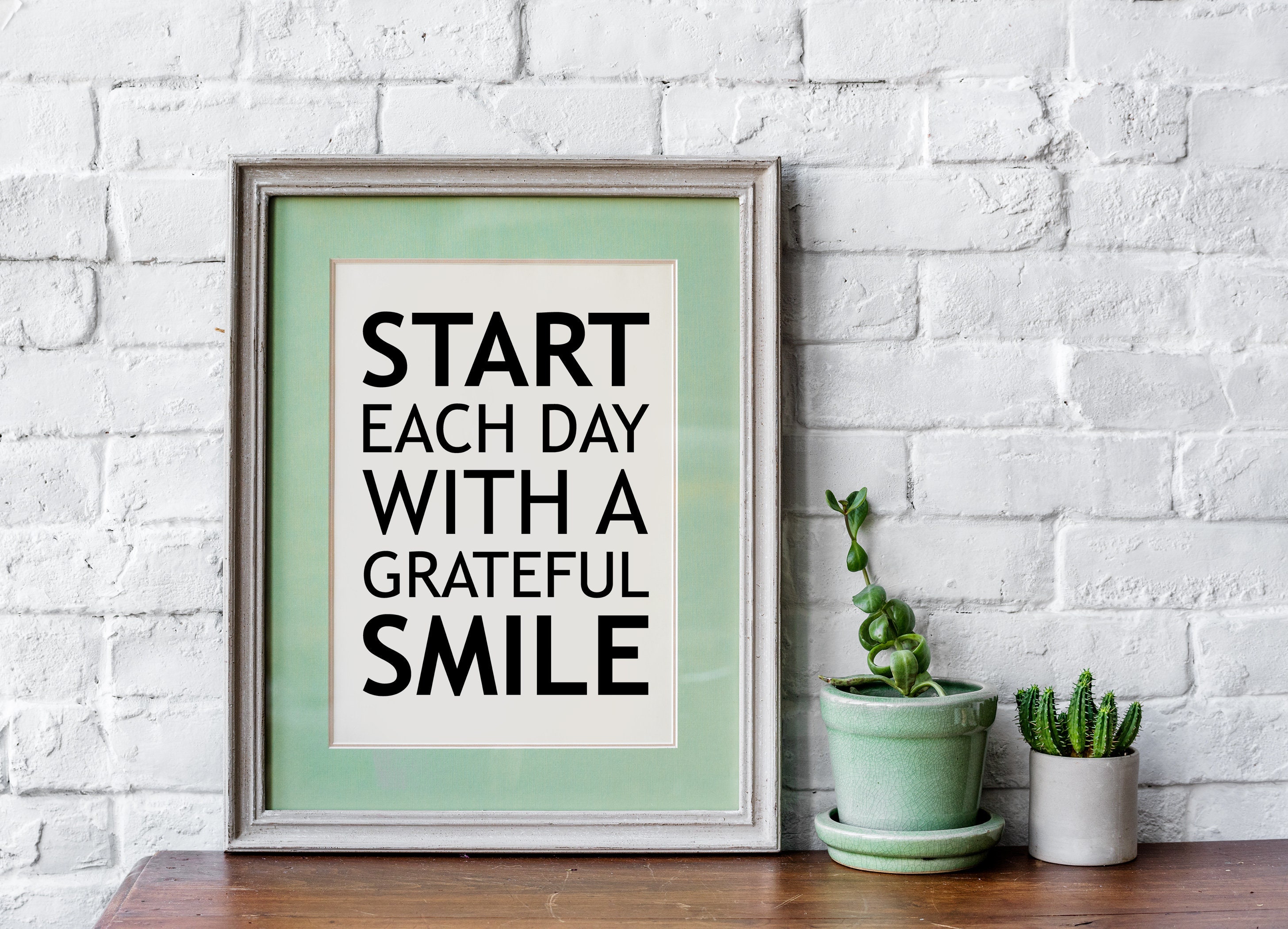 Grateful Smile Quote Print: Inspirational Wall Art (digital Download) - Etsy, image size:2912x2100