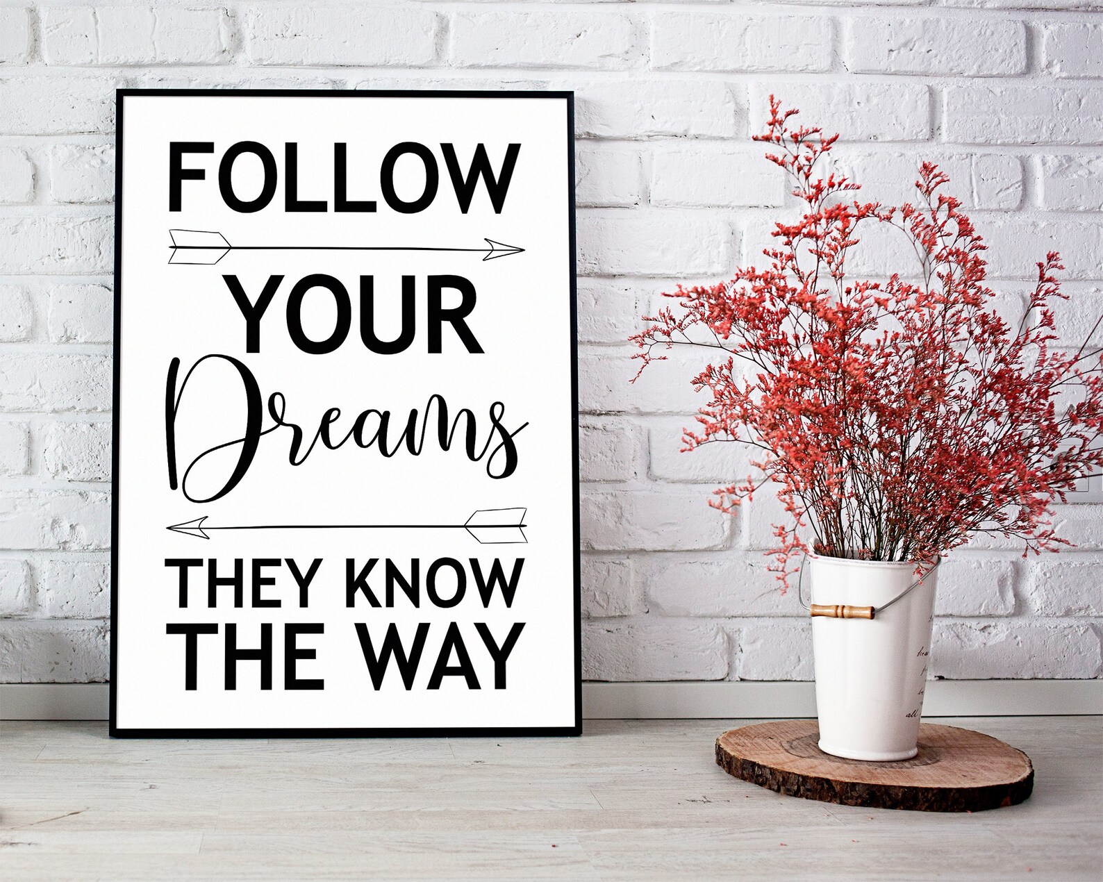 Suivez vos rêves quils connaissent le chemin citation | Etsy