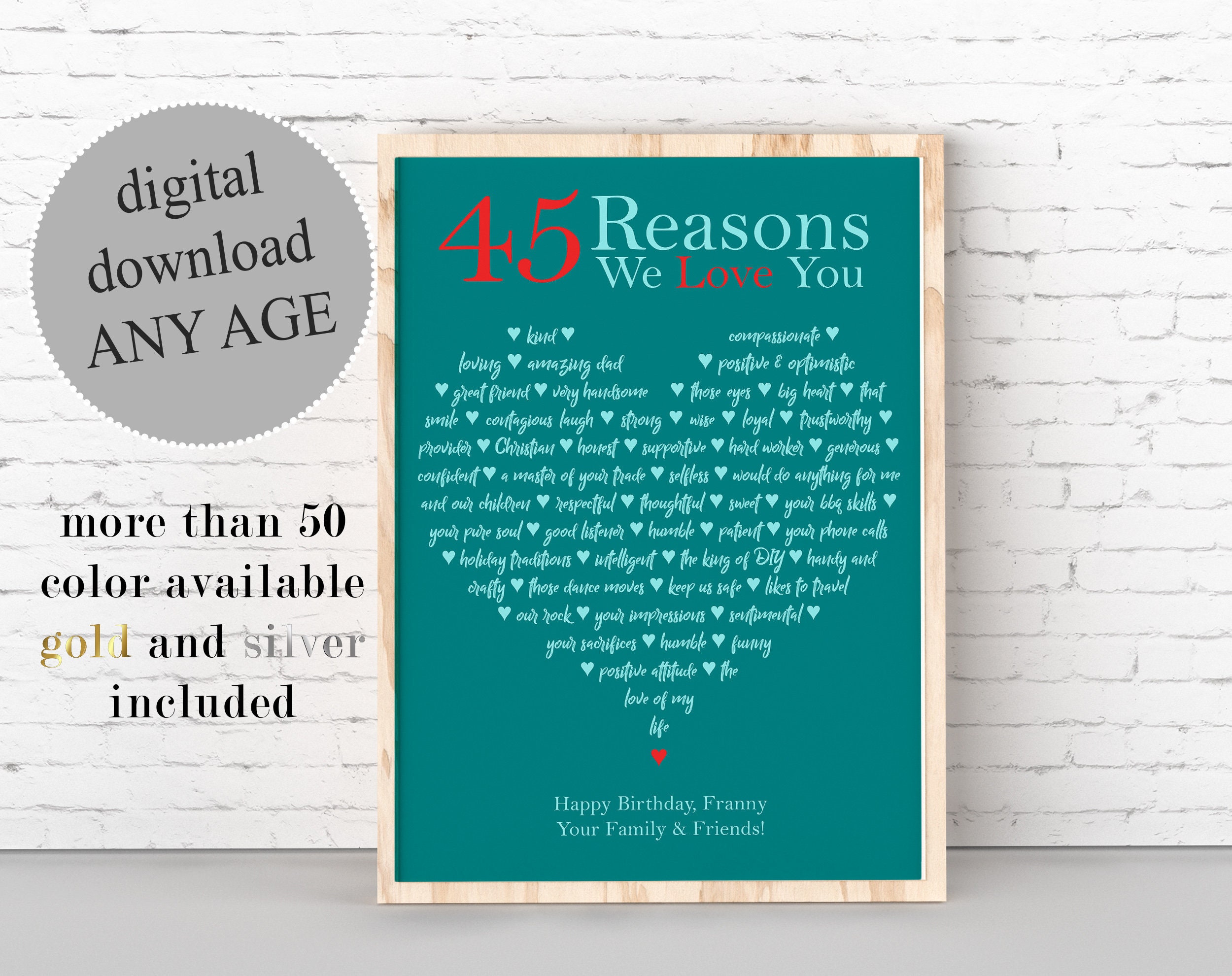Buy PERSONALIZED 45 REASONS We Love You 45 Things We Love About Online in India - Etsy Buy PERSONALIZED 45 REASONS We Love You 45 Things We Love About Online in India - Etsy