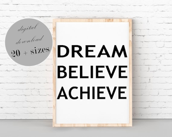 Inspirational Quotes For Office Desk Accessories Dream Etsy