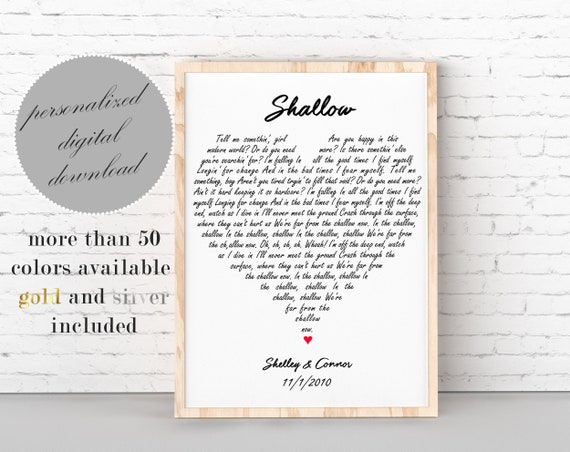 Buy 50th Anniversary Gift Wedding Vows or Song Lyrics Online in