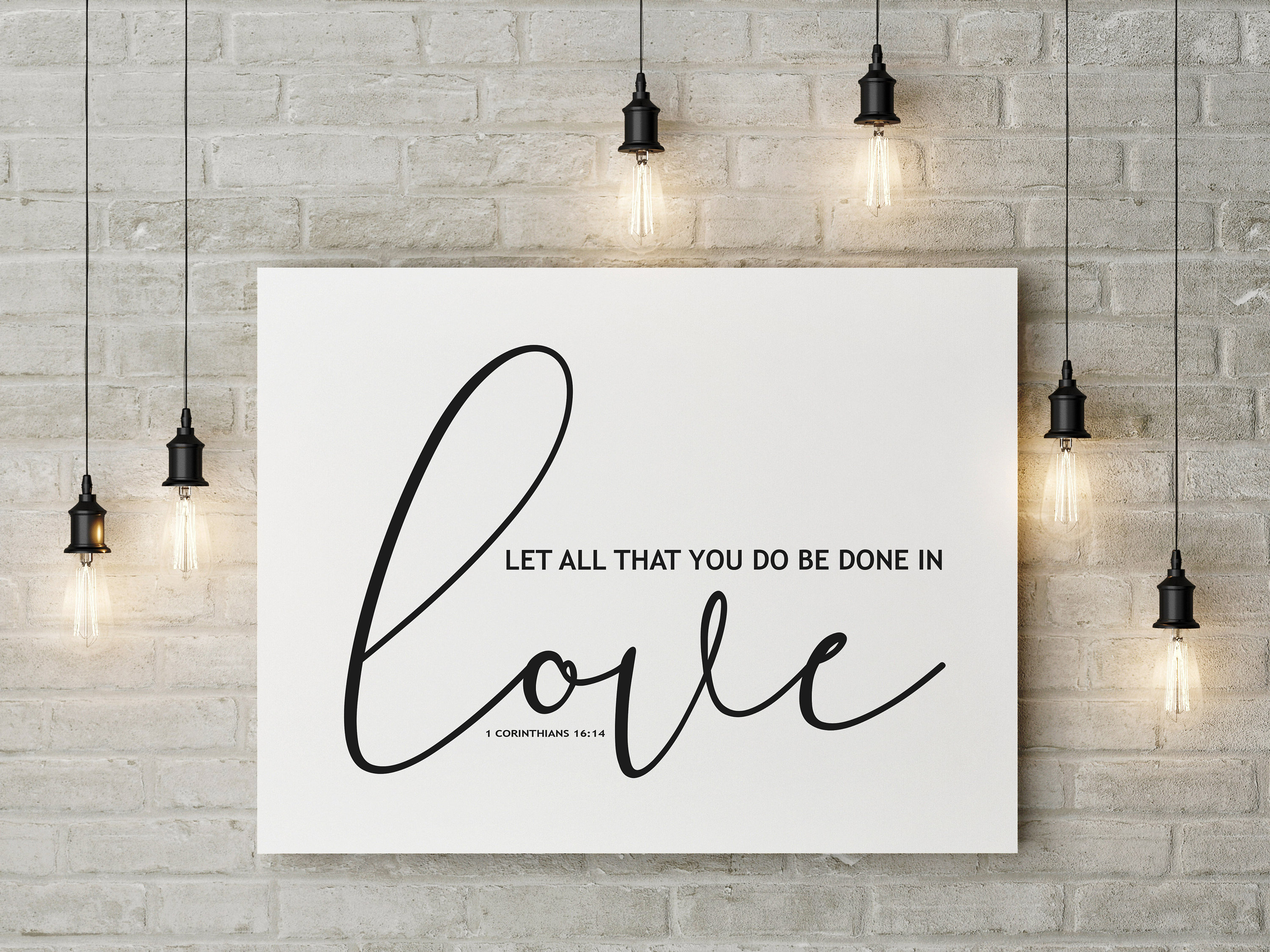 Let All You Do Be Done in Love, Bible Verse PRINTABLE, Scripture Wall ...