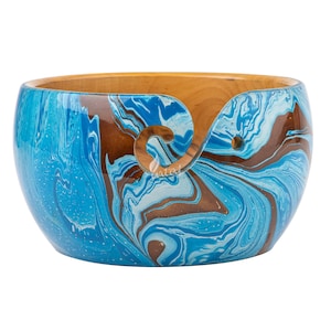 Handmade Yarn Bowl Wood, Rosewood Yarn Bowl for knitting & Crocheting - Handcrafted Yarn Storage Bowl for Winder - Yarn Bowl