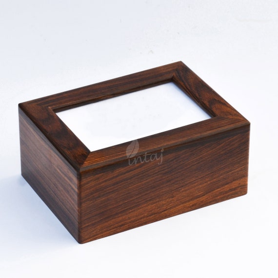 Handmade Rosewood Photo Box Pet Urns For Dogs Ashes Cremation Image 0