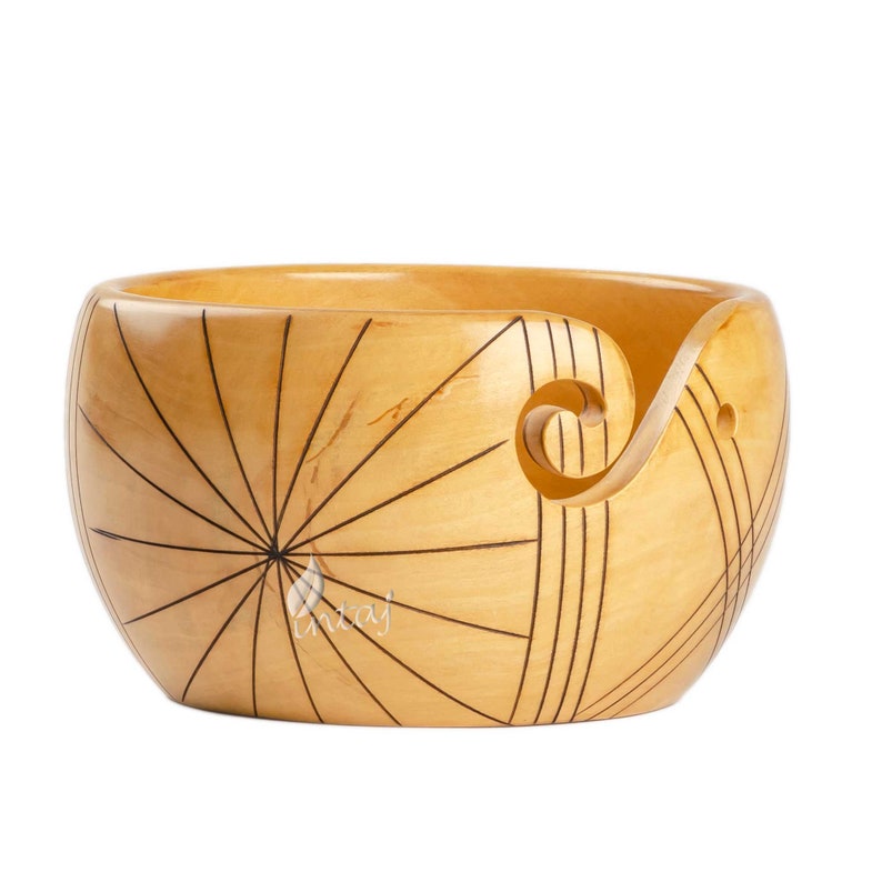 Wooden Yarn Bowl Handcrafted Yarn Bowl for Knitting and Etsy