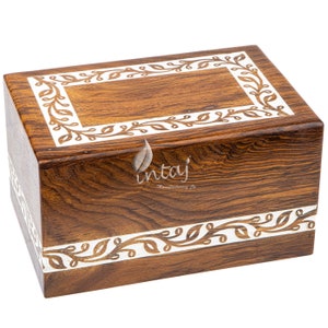 Wooden Cremation Urns for Human Ashes - Tree of Life Wooden Carved Box - Memorial Keepsake Urn - Urn for Mom and Dad by INTAJ