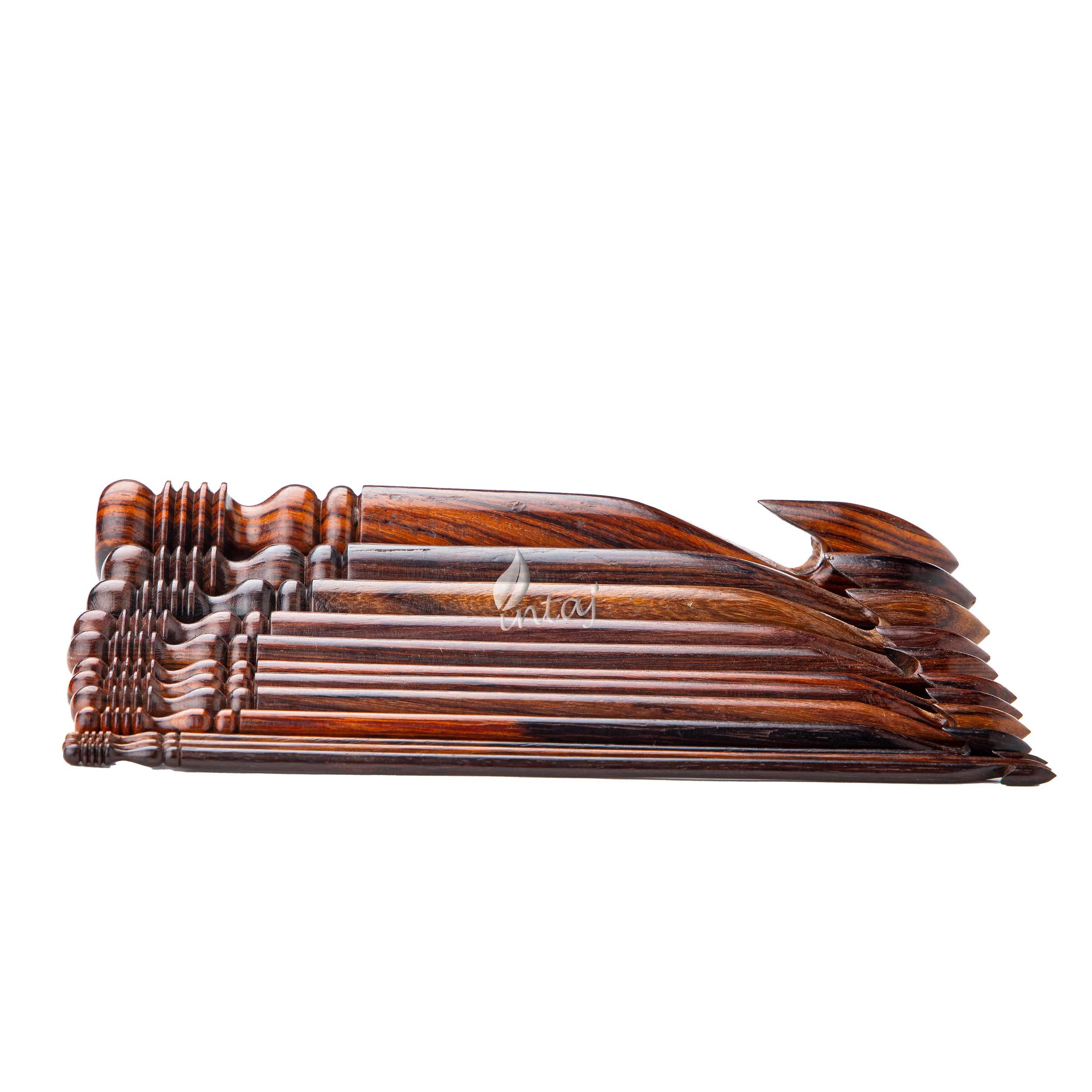 Wooden Crochet Hooks Set of 13 Set 3.5mm to 16mm Natural Etsy Canada