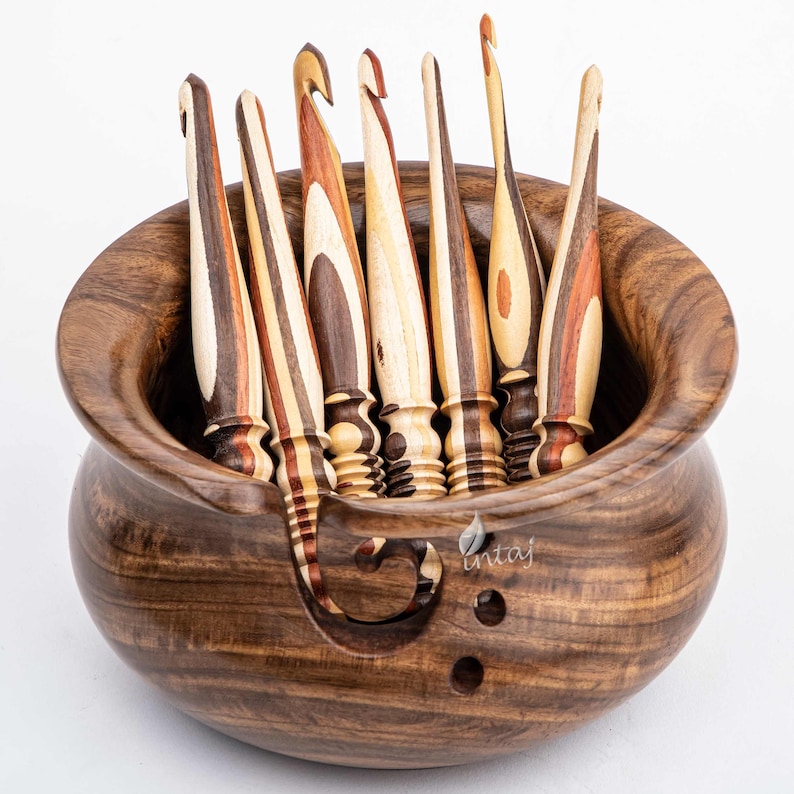 Handmade Rosewood Crochet Hooks A Complete Set of Crochet Etsy