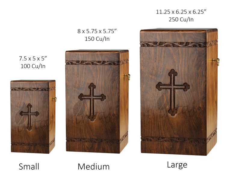 Handcrafted Wooden Urns for Ashes Cross Engraved Rosewood Etsy