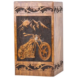 Wooden Cremation Urns for Human Ashes - Tree of Life Wooden Carved Box - Memorial Keepsake Urn - Urn for Mom and Dad by INTAJ