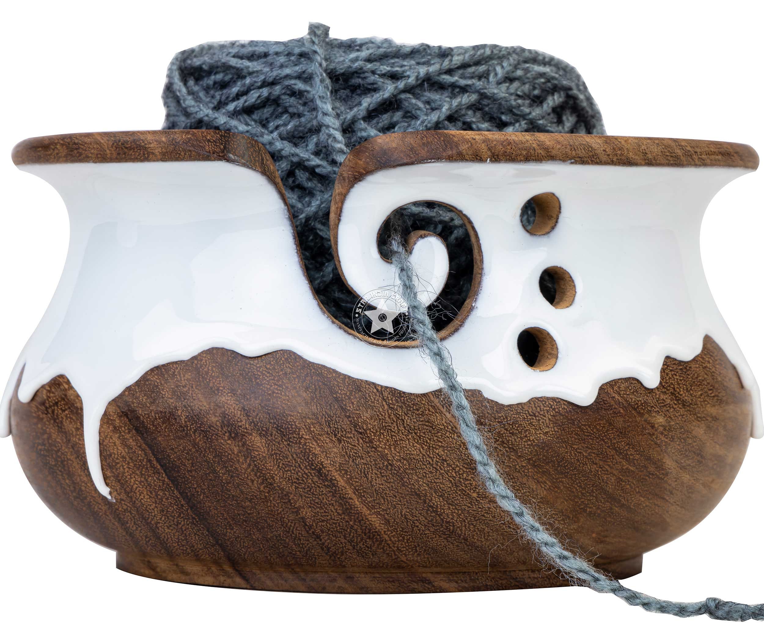 Talavera Pottery Ceramic Yarn Bowl Knitting Bowl Crochet Bowl