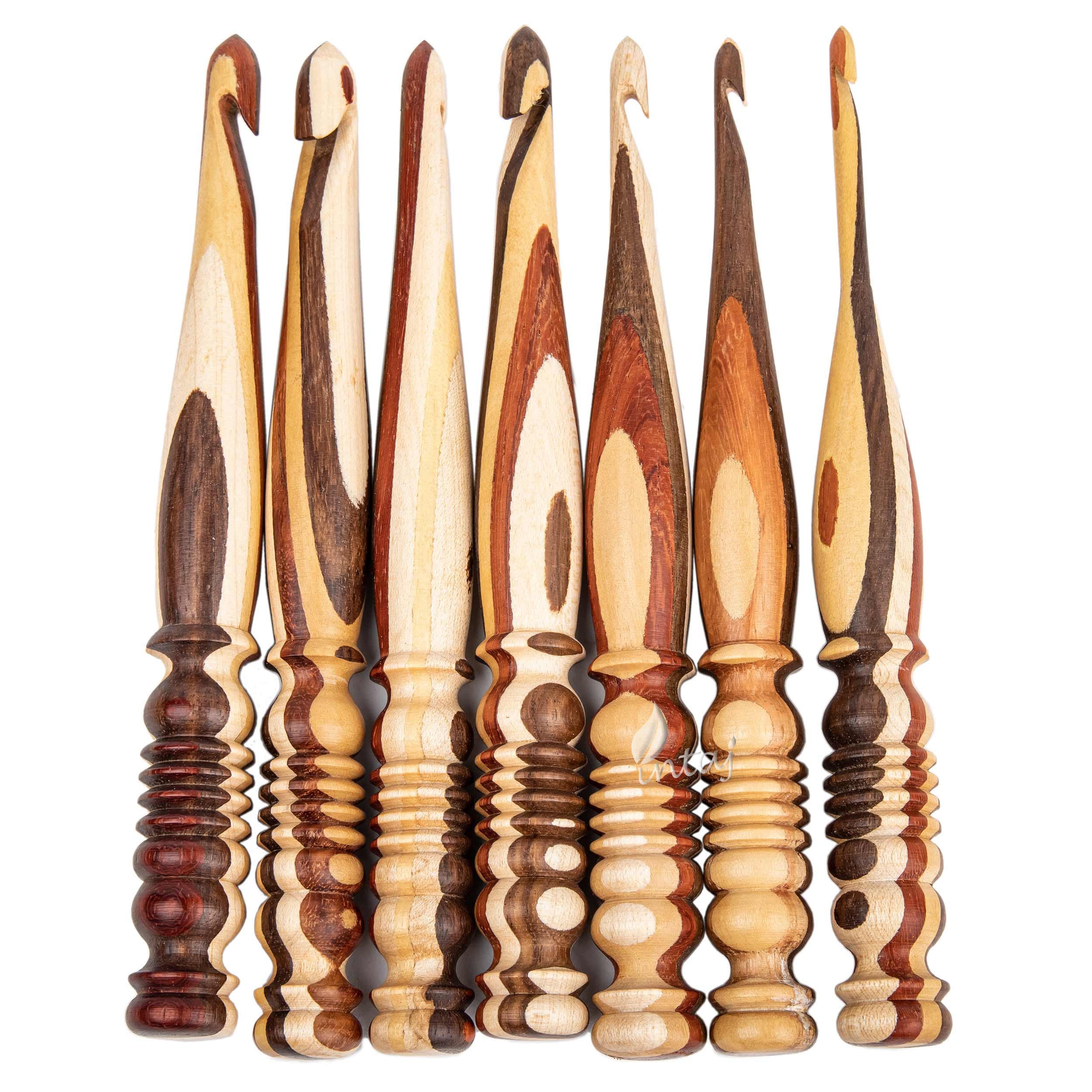 Handmade Rosewood Crochet Hooks - A Complete Set of Crochet Hooks for Knitting Handmade - Handcrafted Knitting Needles