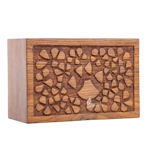 Wooden Cremation Urns for Human Ashes - Tree of Life Wooden Carved Box - Memorial Keepsake Urn - Urn for Mom and Dad by INTAJ