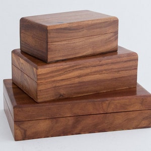 Handmade Cremation Urn for Ashes, Dog Memorial Pet Urn | Cat Urn for Dogs | Urn for Human Ashes | Rosewood Wooden Box | Keepsake Funeral Urn