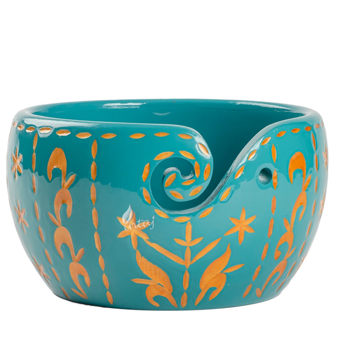 Handmade Wood Yarn Bowl Large Pine Green Rosewood Yarn Bowl Etsy